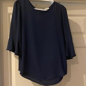 Navy 3/4 sleeve blouse